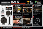 Stove Rope Kit 10mm x 2.5m Black 50ml Glue 100mm Tape