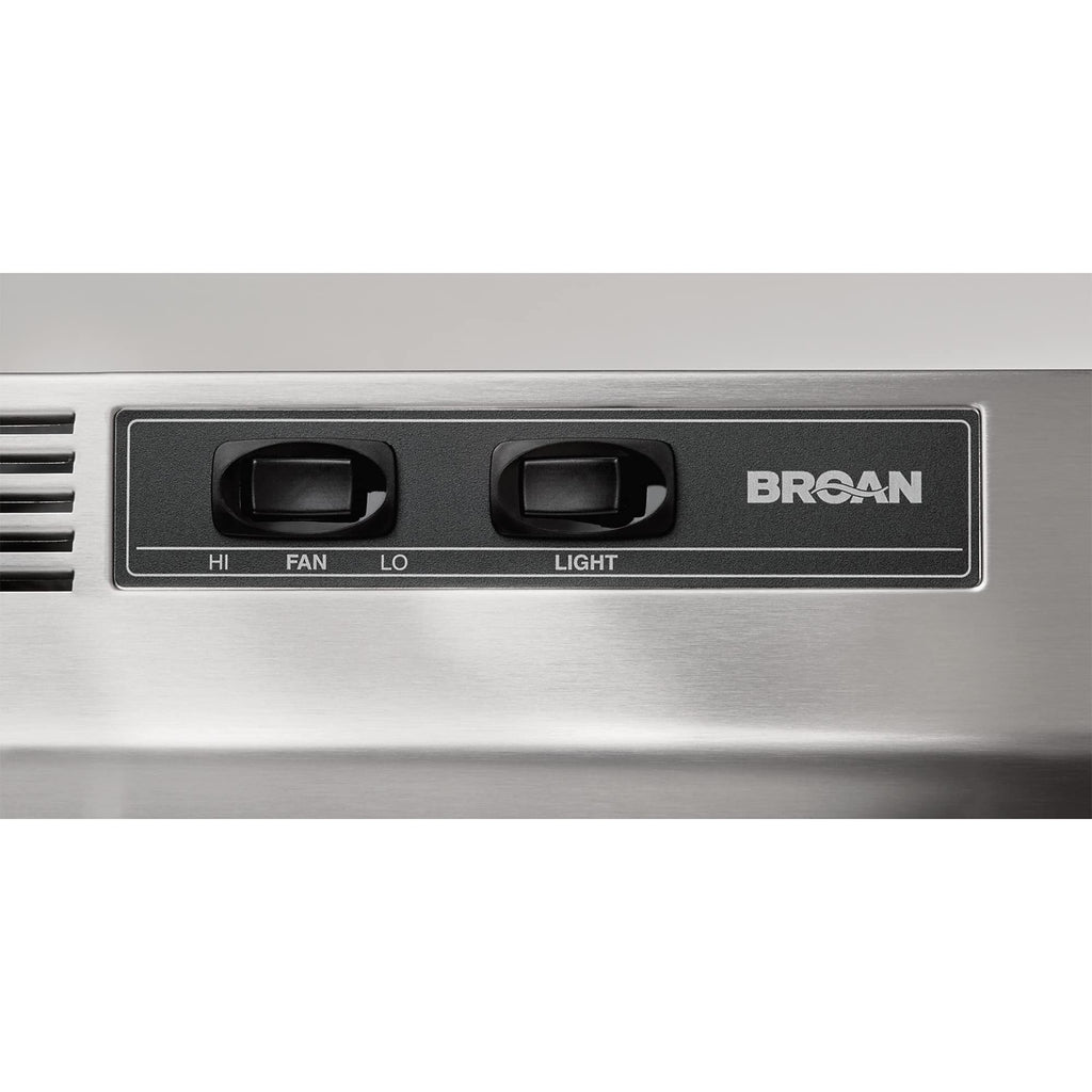 Broan-NuTone 413604 Non-Ducted Ductless Range Hood Insert with Light, Exhaust Fan for Under Cabinet, 36-Inch, Stainless Steel