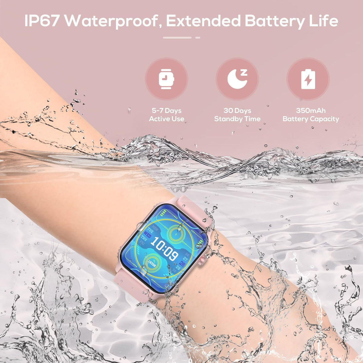 Smart Watch for Men, 120 Sports Modes Smartwatch with 1.83" HD, Alexa Built-in, Heart Rate/Sleep Monitor, IP67 Waterproof, Bluetooth Call & Music Control Fitness Watch for iPhone/Android (Black)