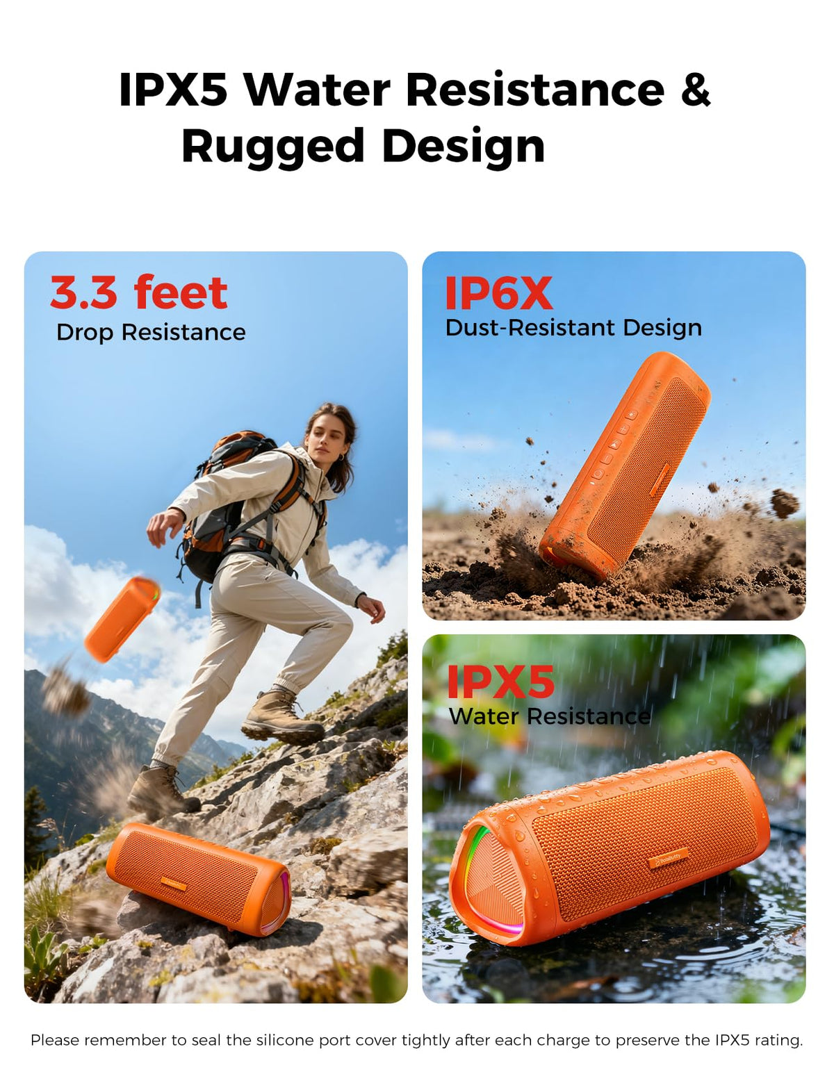 Bluetooth Speaker, 20W HD Sound, Portable Wireless, IPX5 Waterproof, Up to 24H Playtime, TWS Pairing, for Home/Party/Outdoor/Camping/Beach Essentials, Electronic Gadgets, Birthday Gift (Teal)