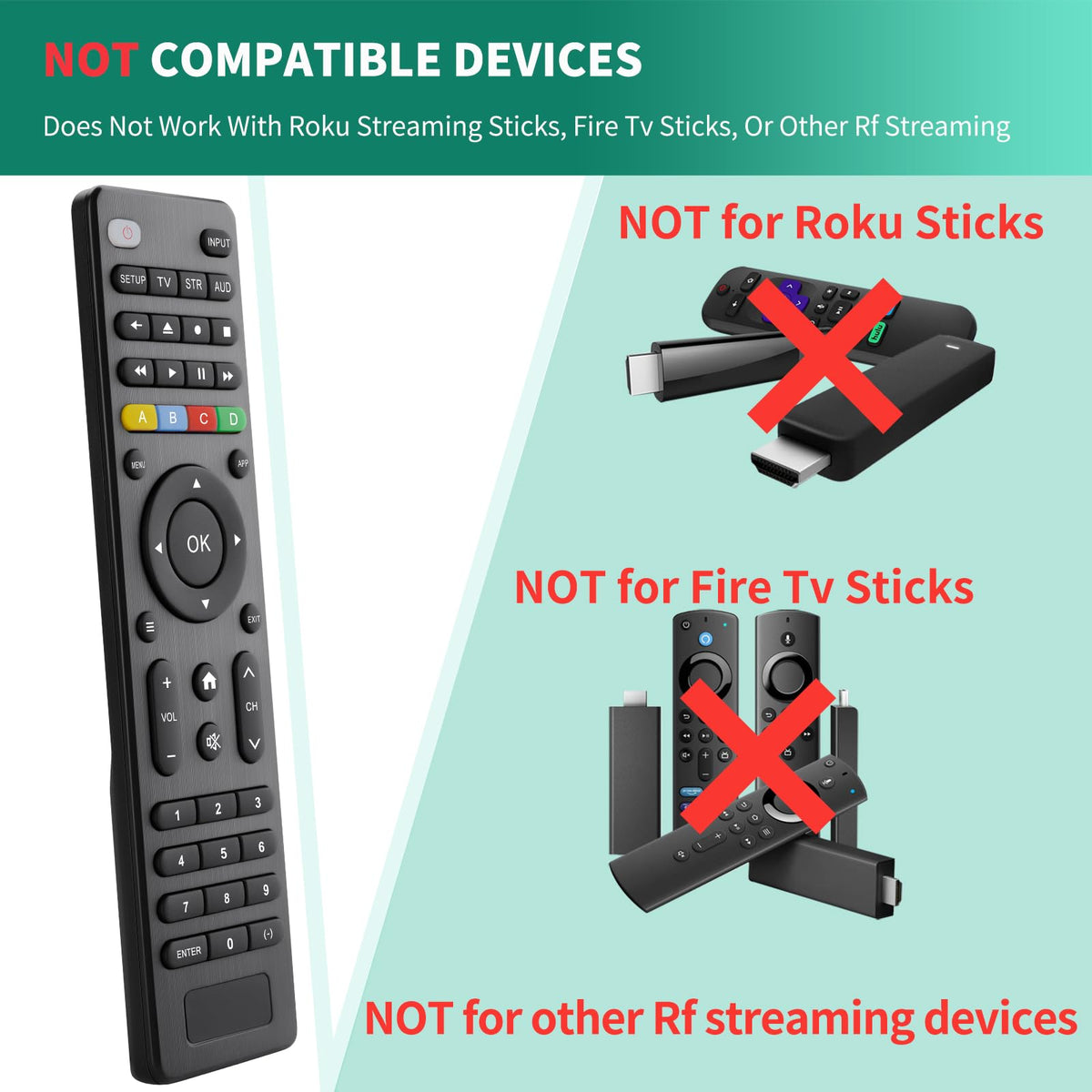 Only for TCL Google TV Remote Control Replacement, Responsive, No Setup