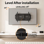IWORKBOARD 55 65 75 85 inch Tilting TV Wall Mount for 32-90 '' TVs, Low Profile TV Mount Bracket, Safe Lock & Quick Release,Max VESA 600x400mm, 24 inch Studs,132 lbs, Fit Most 55+ 75+ 85+ 86 TVs