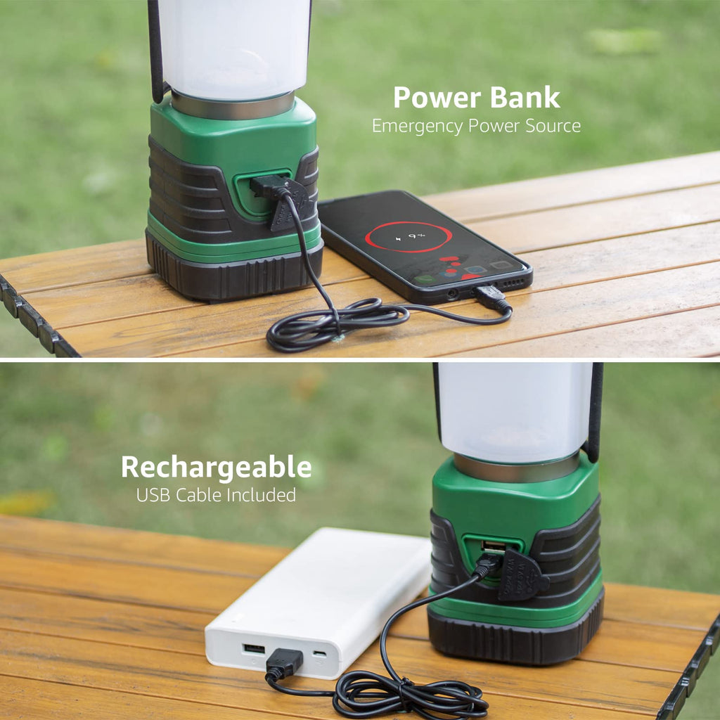 LE Camping Light Rechargeable, 1000lm Camping Lantern, Warm & Cool Light
