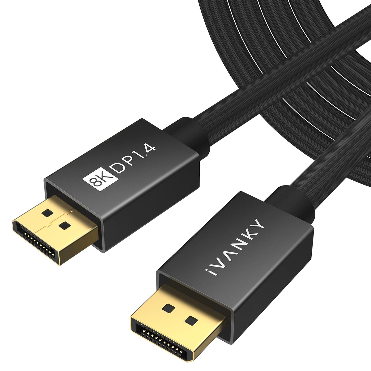 IVANKY VESA Certified 8K DisplayPort Cable 1.4, 6.6ft DP Cable Supports HDR
