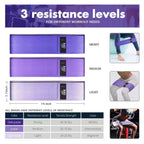 CFX Resistance Bands Set, Exercise Bands with Non-Slip Design for HIPS & Glutes, 3 Levels Workout Bands for Women and Men, Booty Bands for Home Fitness, Yoga, Pilates