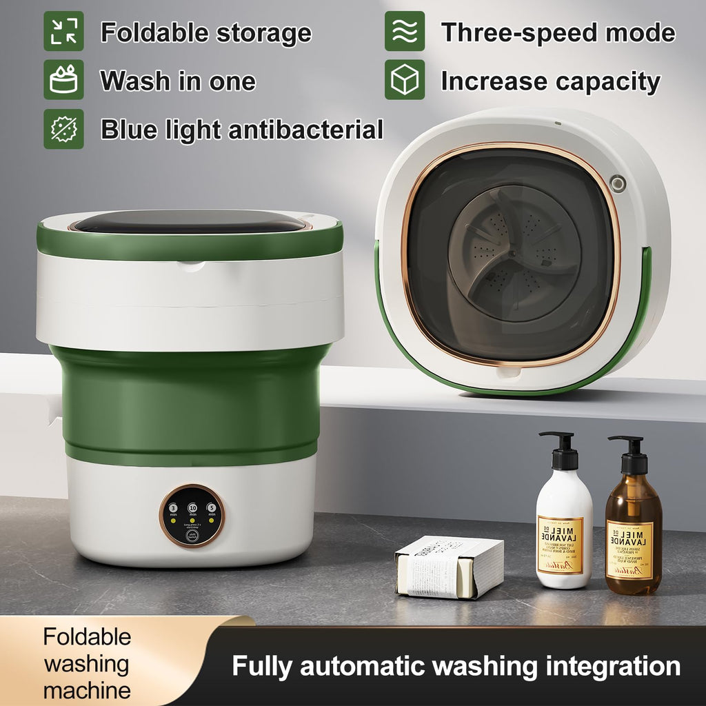 Portable Washing Machine 20L Foldable Mini Washer with Spin Basket, 3 Modes