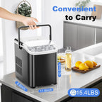NEWBULIG Ice Makers Countertop with Handle, Portable Ice Machine