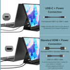 InnoView Portable Monitor, 15.6 Inch FHD 1080P HDMI USB C Second External Monitor for Laptop, Desktop, MacBook, Phones, Tablet, PS5/4, Xbox, Switch, Built-in Speaker with Protective Case