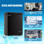 DEMULLER 3.2 CU.FT Small Deep Freezer with Electronic Panel Black