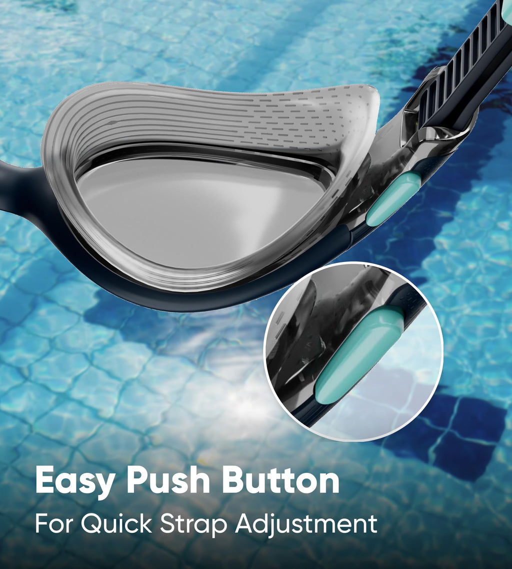 Speedo Damen Biofuse 2.0 Schwimmbrille | Weibliches Design | Patentierter Verstellmechanismus | Anti-Beschlag | Anti-Leck | Comfort Fit Schwimmbrille (1 Stück)