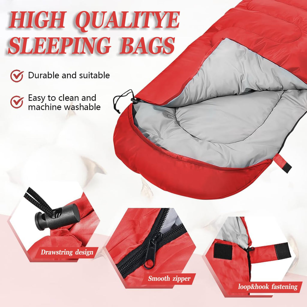 Sleeping Bag for Camping,Sleeping Bags for Adults Backpacking Waterproof,3 Seasons Adult Blanket,Small Packed Ultralight Carry Bag, Soft,Thick and Warm,for Outdoor Camping,Travel,Hiking
