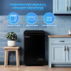 DEMULLER 3.2 CU.FT Small Deep Freezer with Electronic Panel Black