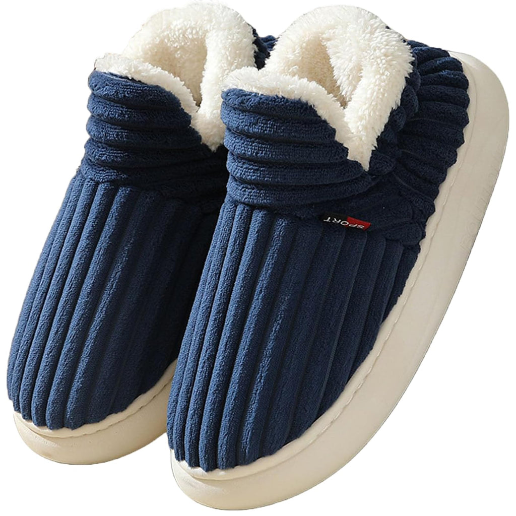 Misolin Slippers Women Clouds Bootie Corduroy Memory Foam Warm House Shoes