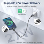 RAVIAD USB C to Lightning Cable Short 0.15M [MFi Certified] iPhone Charger