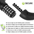 SPGOOD Bike Lock with Combination, Bicycle Lock with Chain(Camouflage)