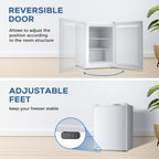 Kismile Small Freezer Upright, 3.0 Cu.ft Mini Freezer, Stainless Steel