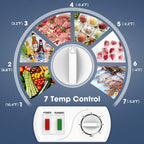 LifePlus Chest Freezer - 3.5 Cubic Feet Compact Deep Freezer Small Freezer 7 Adjustable Temperature with Removable Basket, Energy Saving Super Quiet for Garage, Office, Kitchen, or Apartment, Gray