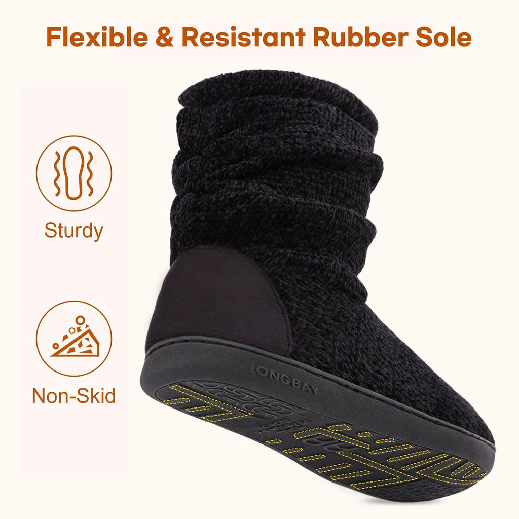 LongBay Women Slipper Boots Warm Memory Foam Indoor Outdoor House Shoe Gift