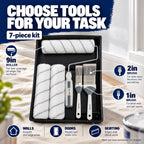 Harris Seriously Good Walls & Ceilings Decorating Kit, 7 Pieces, Roller, Brushes, Tray
