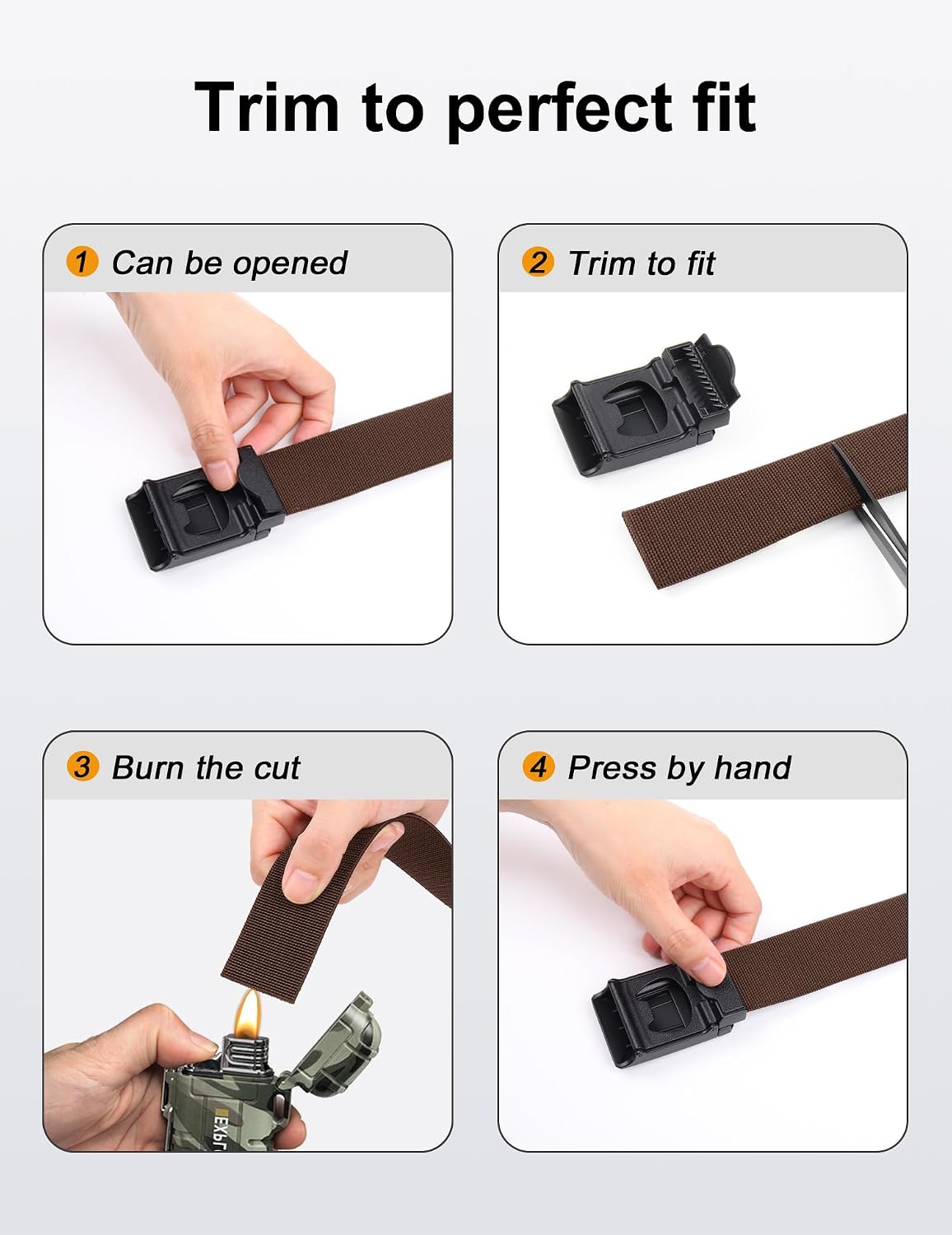 JUKMO Stretch Tactical Belt for Men, Military Work Rigger Hiking 1.5" Elastic Nylon Web Ratchet Quick Release Belt in Gift Box
