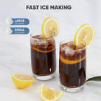 DUMOS Countertop Ice Maker with Handle, Portable Ice Machine