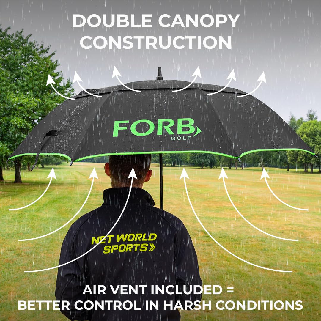 FORZA Sport Umbrellas | 60" Double Layered Canopy With a Locking Button For Instant Opening
