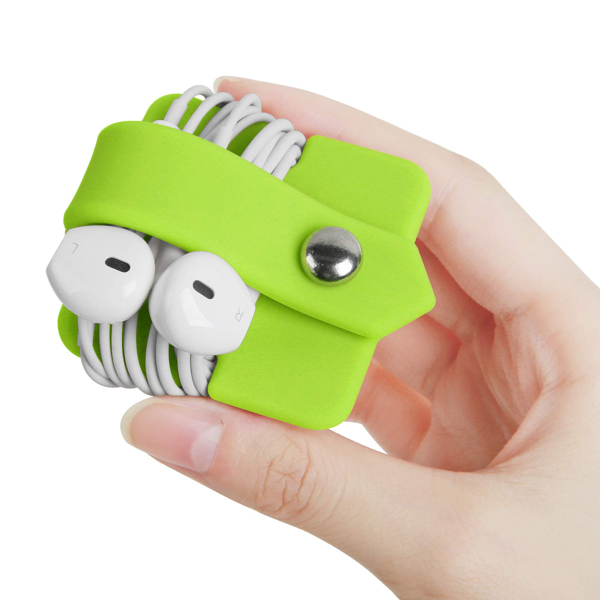 Portable Electronic Device Cover Cord Organizer for Earphones, Yellow