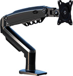 Invision Monitor Arm Desk Mount for 19-32 Inch Screens - VESA 75/100mm Desk Clamp Stand - Tool Free Height Adjustment with Tilt Swivel Rotate - Increased Load Capacity from 2-9kg MX200 Single Arm