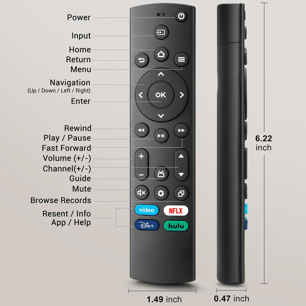 【2-Pack】 for Roku TV Remote,Replacement for TCL,ONN, Hisense Roku TVs