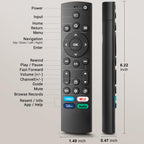 【2-Pack】 for Roku TV Remote,Replacement for TCL,ONN, Hisense Roku TVs