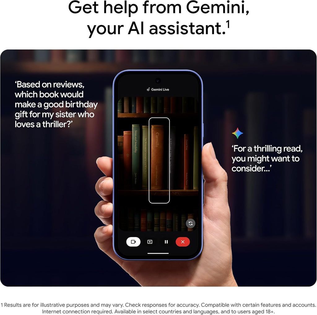 Google Pixel 10a - 7 years of new updates and features, 30+ hours battery, Camera Coach, Gemini Live, Pixel Safe - Obsidian, 128GB