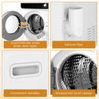 Auertech 3.6 CU. FT Clothes Dryer, Large Capacity Laundry Dryer with 12 Drying Modes & Stainless Steel Tub, Dryer Machine, Electric Dryer with LED Control for Busy Family Home, White