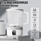 Underwear Washing Machine, Upgrade 2.5L Mini Portable Washing Machine, Mini Washer Deep Cleans Small Clothes for Apartment, Dorm, RV, Travel & Hotel Use (White)