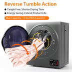 COSTWAY 1.5 Cu.ft. Portable Clothes Dryer,850W Compact Laundry Dryer,Silver