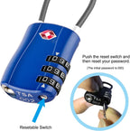 Diyife TSA Approved Luggage Locks with Flexible Steel Cable, Easy to Set up