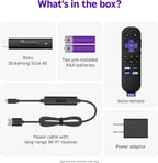 Roku Streaming Stick 4K with Voice Remote - HDR10+ & Dolby Vision