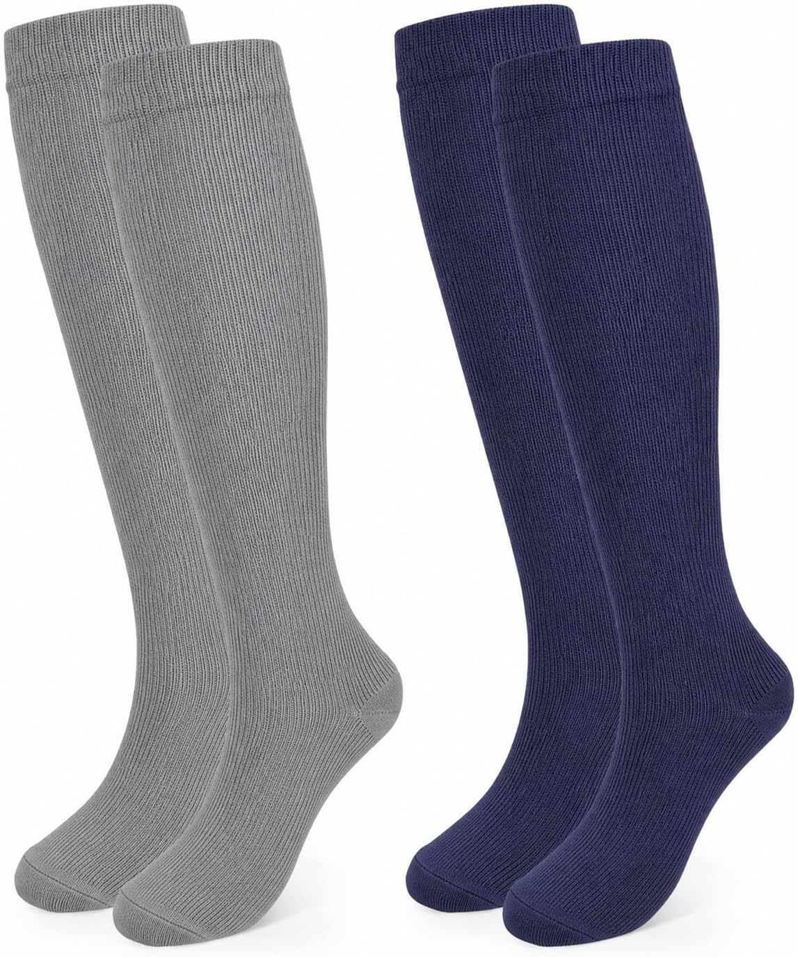 Compression Socks, (2/4/6/7 Pairs) for Men & Women 15-20 mmHg is Best for Athletics, Running, Flight Travel, Support