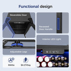 Feelfunn 2.6CuFt Beverage Refrigerator, 95 Can Mini Fridge with Glass Door