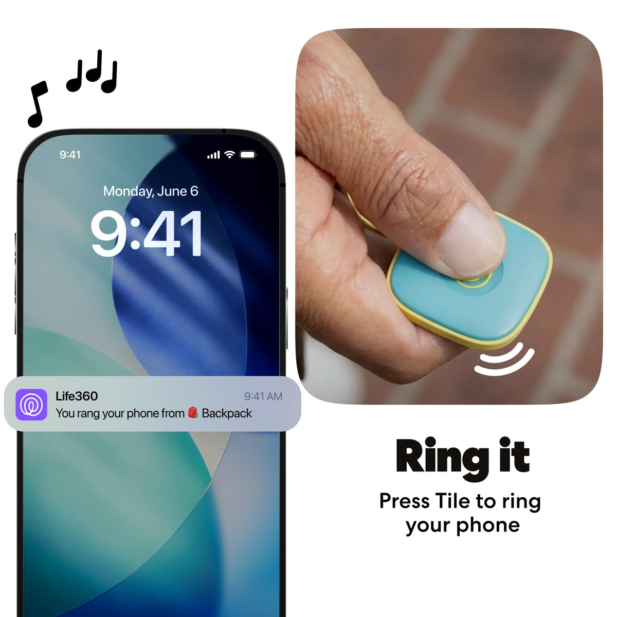 Life360 Tile - Bluetooth Tracker, Keys Finder and Item Locator for Keys, Bags and More. Phone Finder. Both iOS and Android Compatible. 1-Pack (Black)