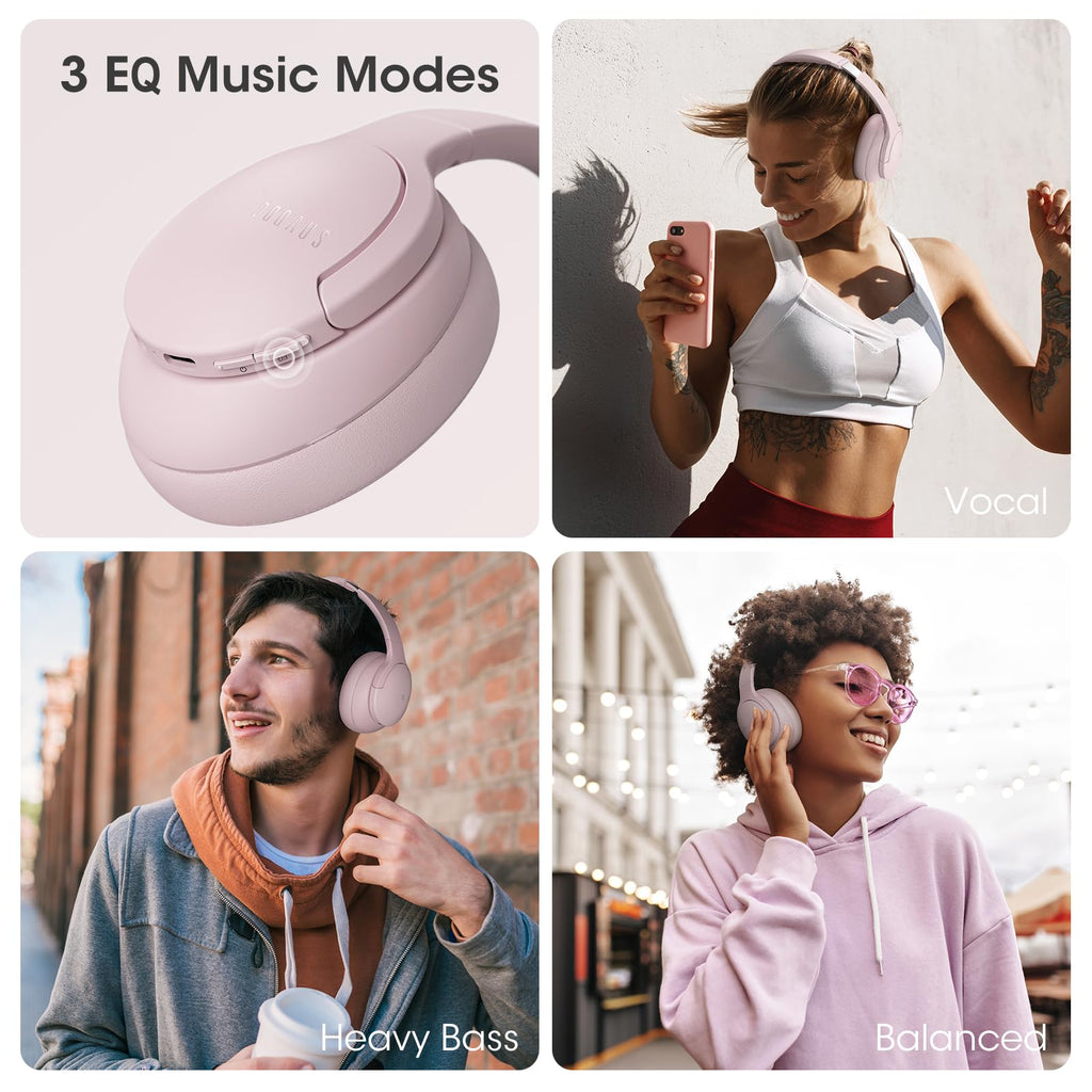 DOQAUS Bluetooth Headphones Over Ear, Headphones Wireless with 90H Playtime