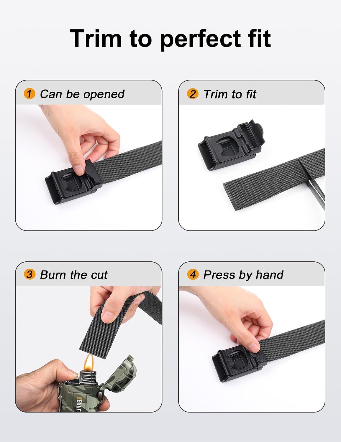 JUKMO Stretch Tactical Belt for Men, Military Work Rigger Hiking 1.5" Elastic Nylon Web Ratchet Quick Release Belt in Gift Box