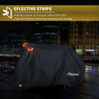 BEEWAY Bike Cover for 2 Bikes, Waterproof Bicycle Cover for Outside Storage - 210T Polyester with Pu Coating Bike Rain Cover for Mountain Road Bike 210x110x95cm