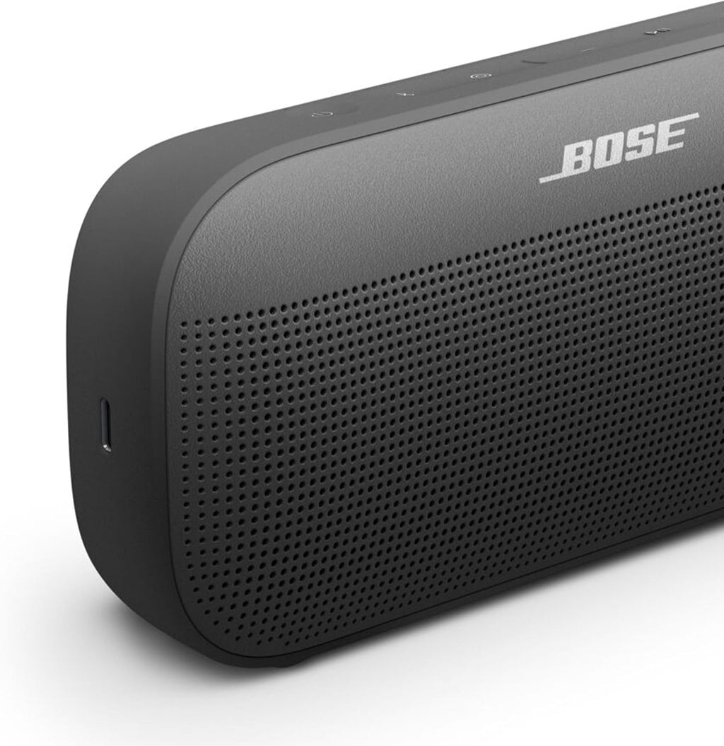 Bose SoundLink Flex Bluetooth Speaker (2nd Gen) - Portable Outdoor Speaker with Hi-Fi Audio, Waterproof and Dustproof, USB-C, Up to 12 Hours Battery Life, Black