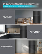 BLACK+DECKER 18.1 Cu. Ft. Top Mount Refrigerator with Ice Maker, BR1810HIMB