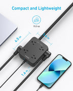 Anker Power Strip with 2000J Surge Protector, 10ft Outlet Extender, 20W 8AC
