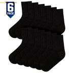 A2Z 4 Kids Boys Girls Cotton Rich Plain Ankle School Socks 6 Pack Age 2-14