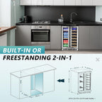 EUHOMY 24 Can Mini Fridge, 18L Beverage Refrigerator with Quiet Compressor