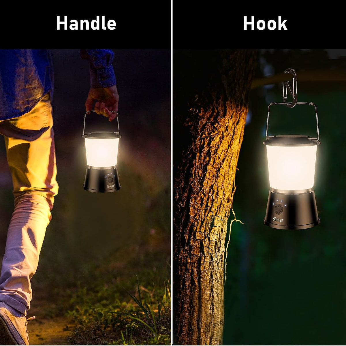 Blukar Camping Lights Rechargeable, 2000L Camping Lantern Lamp Essentials