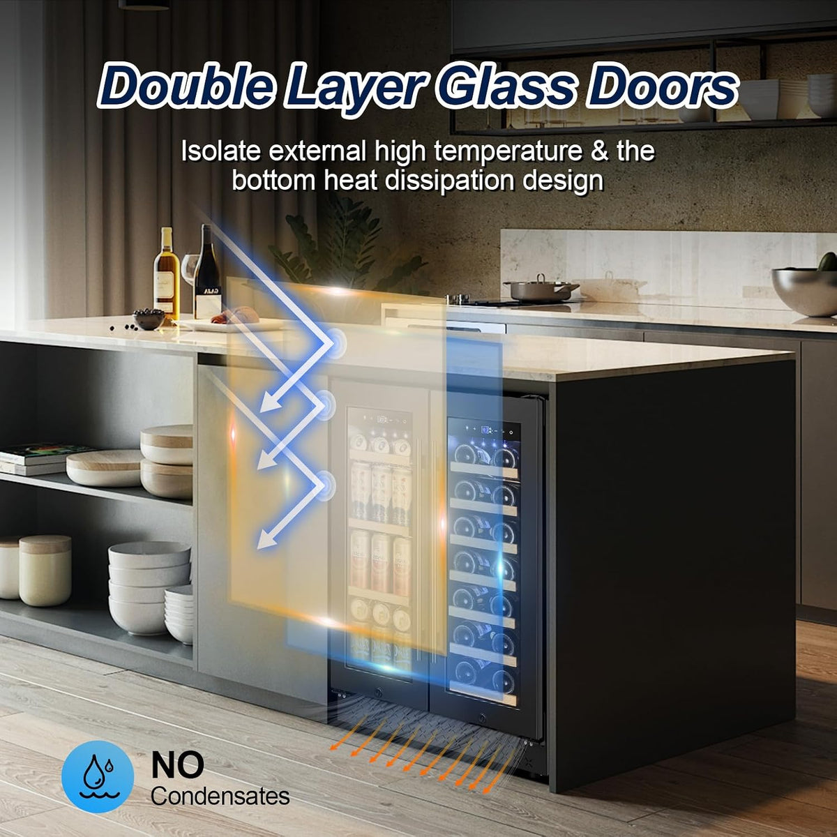 Mini Beverage Refrigerator Cooler -Small Beverage Fridge 1.4cu.ft