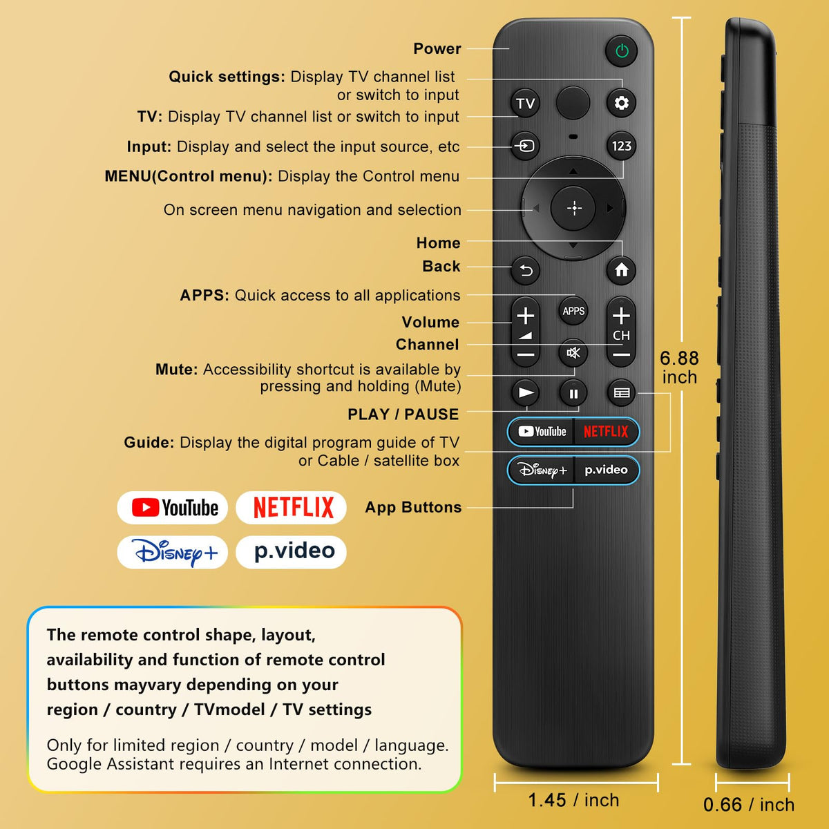 Universal for Hisense TV Remote Replacement